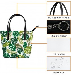 Women's Fashion Casual Handbag,PU Leather Large Capacity PC Work Bag,Travel Camping Picnic Single Shoulder Bag Green Leaf $26...