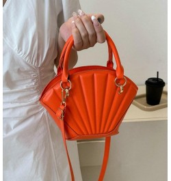 Women's Fashion PU Leather Shoulder Crossbody Bag Y2K Shell Totes Hobo Handbag Cute Small Purse Satchel Orange $25.89 Totes