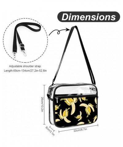 Clear Crossbody Purse Bag, Clear Bag Stadium Approved Inner Pocket for Concerts, Festivals, Sports Events Pattern (226) $15.0...