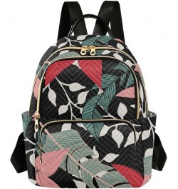 Tropical Leaf Colorful Print Women's Backpack Wallet Casual Small Backpack Fashion Women's Travel Bag School Backpack Color23...