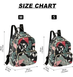 Tropical Leaf Colorful Print Women's Backpack Wallet Casual Small Backpack Fashion Women's Travel Bag School Backpack Color23...