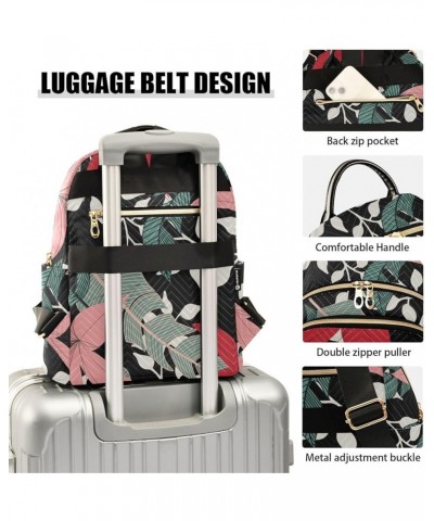 Tropical Leaf Colorful Print Women's Backpack Wallet Casual Small Backpack Fashion Women's Travel Bag School Backpack Color23...