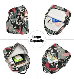 Tropical Leaf Colorful Print Women's Backpack Wallet Casual Small Backpack Fashion Women's Travel Bag School Backpack Color23...