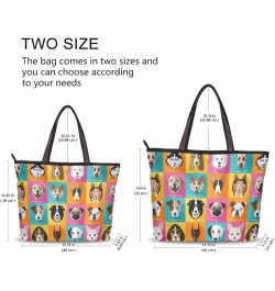 Large Tote Top Handle Bag, Women Zippered Handbag, Big Shoulder Hand Bags Multi 19 $11.30 Shoulder Bags