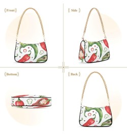 Boho Dreamcatcher HandBag with Zipper Closure for Women Hobo Shoulder Bag Chilli Hot Pepper $14.10 Shoulder Bags