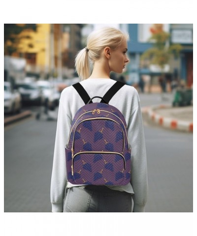 Purple Grapes Fashion Travel Backpack for Women Multi Pockets Lightweight Purse for Women-M Multicolor Small $15.75 Backpacks