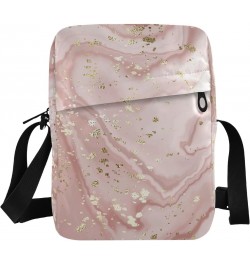 Crossbody Phone Bag Rose Gold Glitter Marble Print Small Messenger Shoulder Bag Cash Handbag Wallet Purse(238br7a) $10.34 Cro...