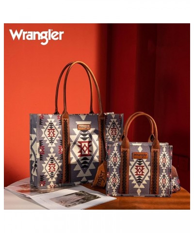 Wrangler Tote Bag for Women Aztec Top Handle Satchel Purse Boho Shoulder Handbags Angel Diamond Lavender 3pcs $31.67 Satchels