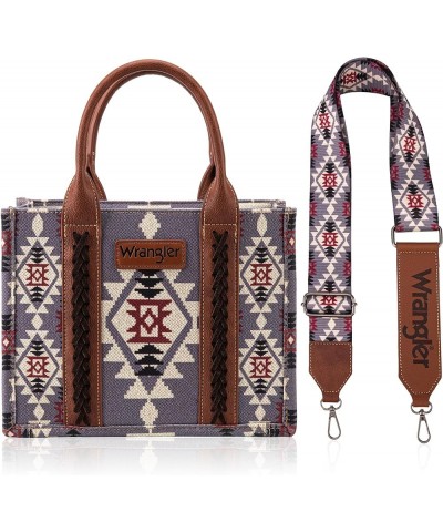 Wrangler Tote Bag for Women Aztec Top Handle Satchel Purse Boho Shoulder Handbags Angel Diamond Lavender 3pcs $31.67 Satchels