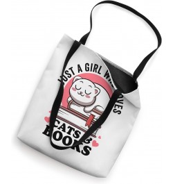 Just a Girl Who Loves Cats And Books Avid Reader Bookworm Tote Bag $9.04 Totes