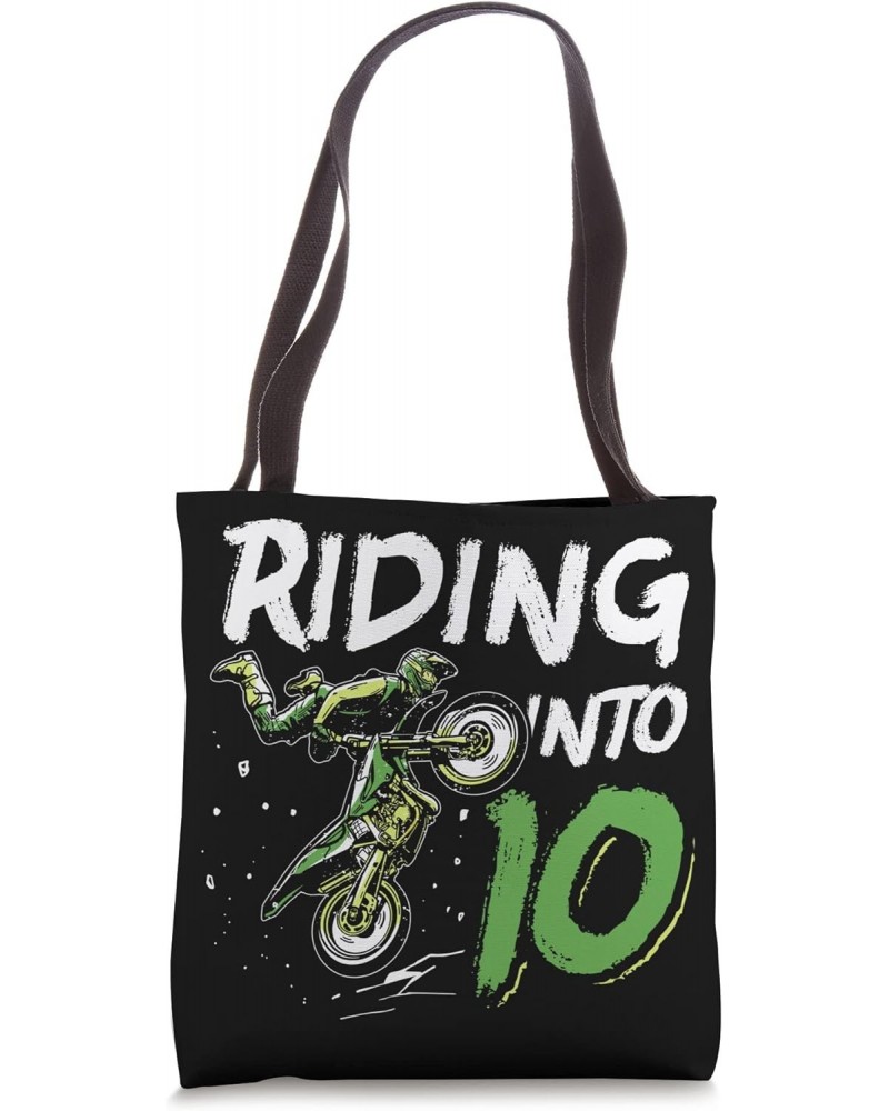 Funny Dirtbike Rider Design Motocross Biker Fans 10 Years Tote Bag $9.68 Totes