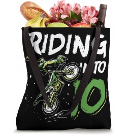 Funny Dirtbike Rider Design Motocross Biker Fans 10 Years Tote Bag $9.68 Totes