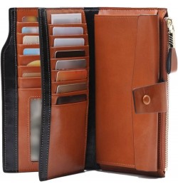 Wallet,Card Bag,Genuine Leather Women Wallets Ladies Leather Wallet Cell Phone Pocket Long Womens Purse Hasp Lady Bags Card H...