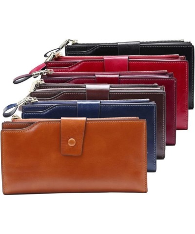 Wallet,Card Bag,Genuine Leather Women Wallets Ladies Leather Wallet Cell Phone Pocket Long Womens Purse Hasp Lady Bags Card H...