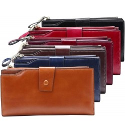 Wallet,Card Bag,Genuine Leather Women Wallets Ladies Leather Wallet Cell Phone Pocket Long Womens Purse Hasp Lady Bags Card H...