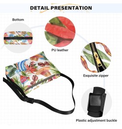 Exotic Tropical Artistic Leaf Color Leather Shoulder Purse Hobo Large Men Purses Colorful Animal Shoulder Handbag Summer Holi...