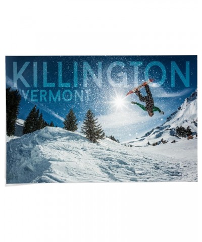 24x36 Inch Giclee Print, Killington, Vermont, Snowboarder Jumping $29.99 Totes