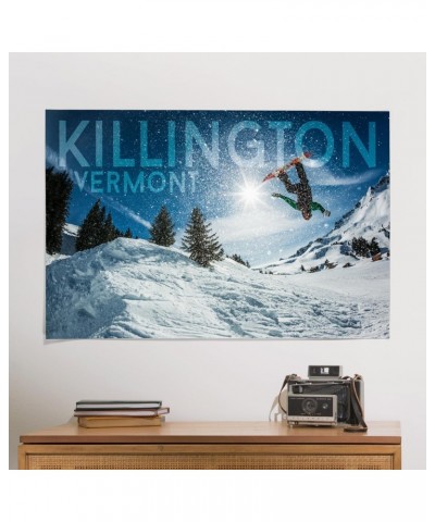 24x36 Inch Giclee Print, Killington, Vermont, Snowboarder Jumping $29.99 Totes