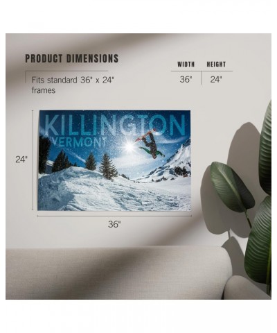 24x36 Inch Giclee Print, Killington, Vermont, Snowboarder Jumping $29.99 Totes