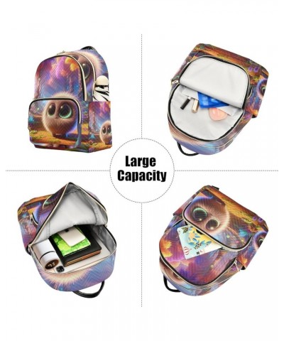 Quilted Backpack for Women Winter Frog Fashion Backpack for Women Travel Backpack with Luggage Strap Animation Cute Round Ani...