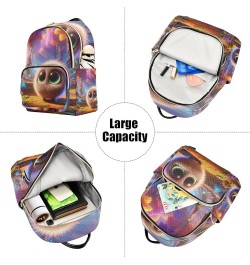 Quilted Backpack for Women Winter Frog Fashion Backpack for Women Travel Backpack with Luggage Strap Animation Cute Round Ani...