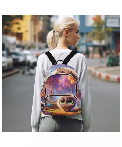 Quilted Backpack for Women Winter Frog Fashion Backpack for Women Travel Backpack with Luggage Strap Animation Cute Round Ani...