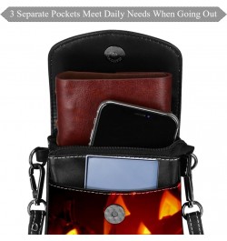 Stylish Leather Phone Bag - Crossbody Purse for Women - Classic & Functional Shoulder Bag Halloween Pumpkin Pattern Multicolo...