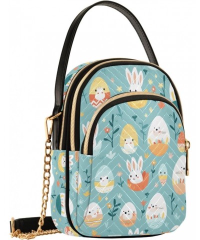 Crossbody Bag for Women, Cute Easter Bunny Phone Purse Detachable Chain Bag Shoulder Handbag Wallet $12.95 Crossbody Bags