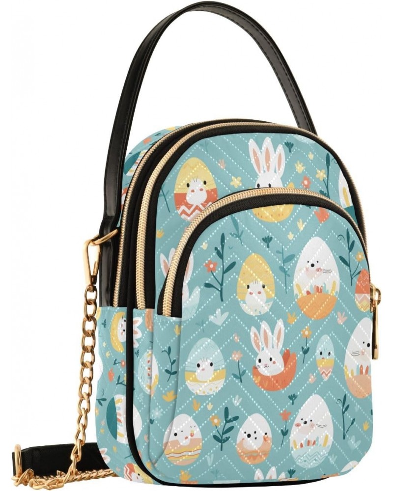 Crossbody Bag for Women, Cute Easter Bunny Phone Purse Detachable Chain Bag Shoulder Handbag Wallet $12.95 Crossbody Bags