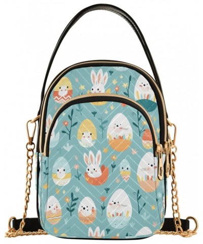 Crossbody Bag for Women, Cute Easter Bunny Phone Purse Detachable Chain Bag Shoulder Handbag Wallet $12.95 Crossbody Bags