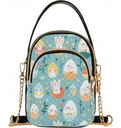 Crossbody Bag for Women, Cute Easter Bunny Phone Purse Detachable Chain Bag Shoulder Handbag Wallet $12.95 Crossbody Bags