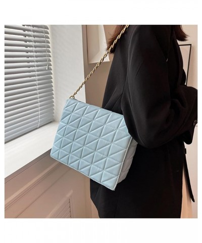 Women Large-capacity Shoulder Bag Women Chain Lozenge Messenger Bag Texture Casual Purse And Bag Pink $29.37 Shoulder Bags