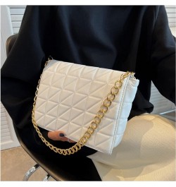 Women Large-capacity Shoulder Bag Women Chain Lozenge Messenger Bag Texture Casual Purse And Bag Pink $29.37 Shoulder Bags