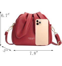 Girls Mini Handbag Cute Pu Leather Shoulder Bags for Women Satchel Bag Fashion Crossbody Purse with Bow 5 Dark Red $17.67 Cro...