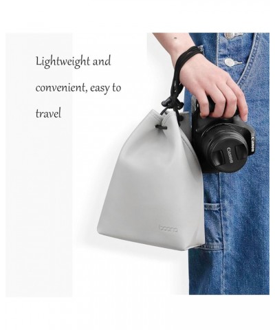 Camera Lens Pouch DSLR Camera Lens Pouch Bag Soft Protective Case PU Camera bag Medium Blue $19.36 Totes