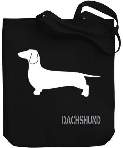 Dachshund Shape and Name Canvas Tote Bag 10.5" x 16" x 4 $22.39 Totes