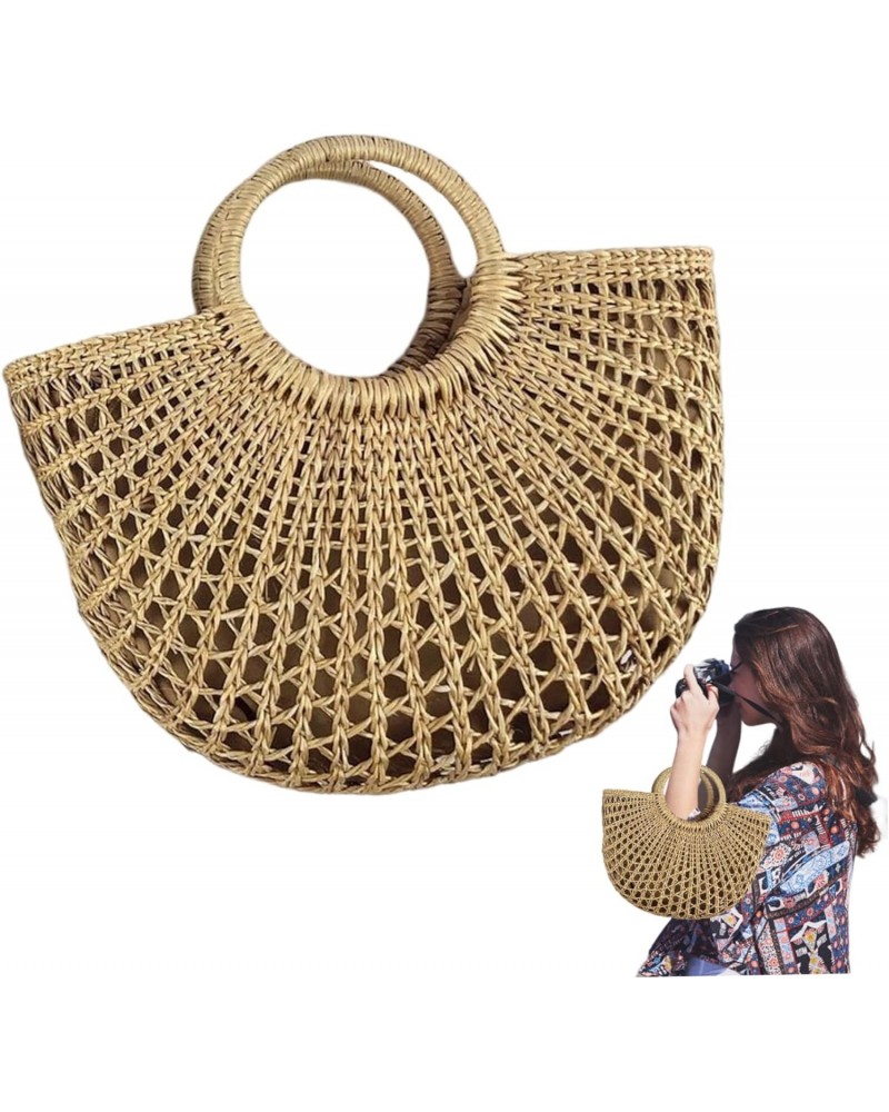 Crossbody Bags Straw Handbags for Women Straw Beach Bag Small Woven Tote Bag Summer Beach Bag for Women Beach Accessories 21x...