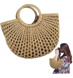 Crossbody Bags Straw Handbags for Women Straw Beach Bag Small Woven Tote Bag Summer Beach Bag for Women Beach Accessories 21x...