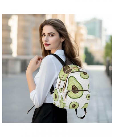 Women Backpack Avocado Fresh Green Anti-Theft Travel Backpack with Luggage Belt Lightweight Handbag Lady Purse Roomy Double Z...