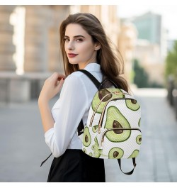 Women Backpack Avocado Fresh Green Anti-Theft Travel Backpack with Luggage Belt Lightweight Handbag Lady Purse Roomy Double Z...