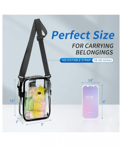 Small Clear Plastic Bag Stadium Approved, Cute Small Clear Purses for Women Stadium Concert, Festivals Black $8.54 Crossbody ...