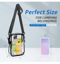 Small Clear Plastic Bag Stadium Approved, Cute Small Clear Purses for Women Stadium Concert, Festivals Black $8.54 Crossbody ...