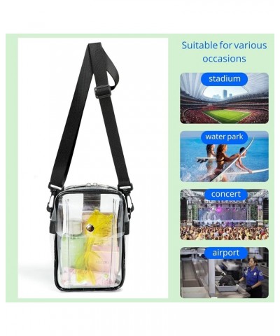 Small Clear Plastic Bag Stadium Approved, Cute Small Clear Purses for Women Stadium Concert, Festivals Black $8.54 Crossbody ...