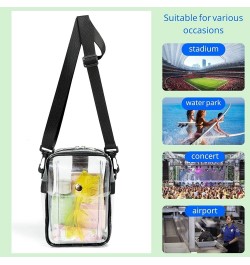 Small Clear Plastic Bag Stadium Approved, Cute Small Clear Purses for Women Stadium Concert, Festivals Black $8.54 Crossbody ...