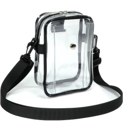 Small Clear Plastic Bag Stadium Approved, Cute Small Clear Purses for Women Stadium Concert, Festivals Black $8.54 Crossbody ...