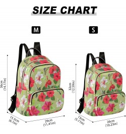 Flower Pattern Mini Backpack Purse for Women, Hummingbird Butterfly Travel Backpack Fashion Backpack Handbag Shoulder Bag Sma...