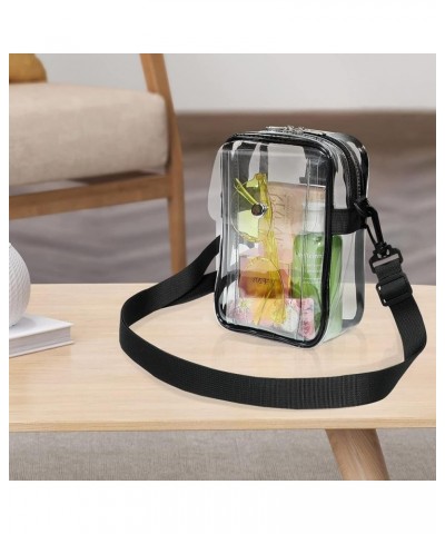 Small Clear Plastic Bag Stadium Approved, Cute Small Clear Purses for Women Stadium Concert, Festivals Black $8.54 Crossbody ...