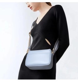 Small Crossbody Purse for Women Triple Zip Wide Strap Cell Phone Purse Shoulder Handbag Wallet with Credit Card Slots B-blue ...