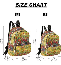 Red Poppies Tulips Rose Flowers Women Backpack Purse Shoulder Bag Color Small $15.18 Backpacks