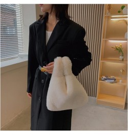 Soft Plush Handbag Women's Winter Bag Comfortable Women's Bag (Color : Black, Size : 29 * 24 * 6cm) 29*24*6cm White $40.75 Ha...